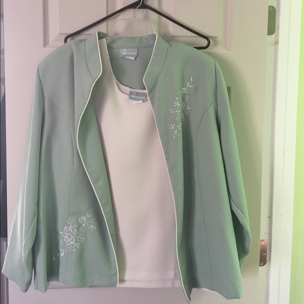 NWOT Mint green three-piece suit